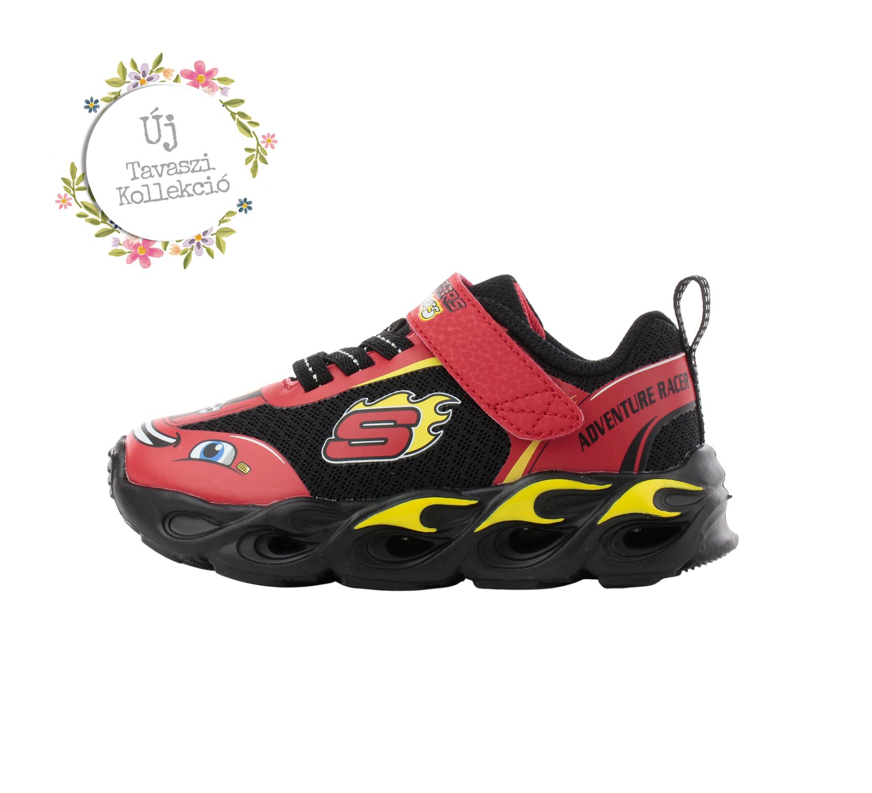 Skechers fiú sportcipő – fekete, piros versenyautós – 402306N